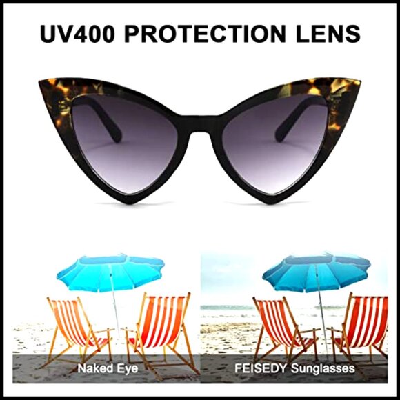 Retro Cat Eye Sunglasses, UV400 Protection, Polarized Lenses, Fashion Accessory